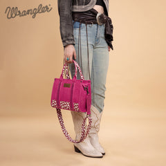 Wrangler Concealed Carry Leopard/Crocodile/Cow Pattern Tote/Crossbody Bag