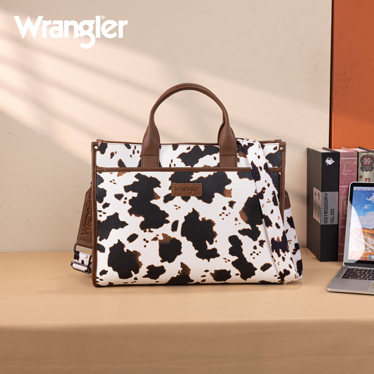 Wrangler Multi-Pocket Western Work Laptop Tote Bag