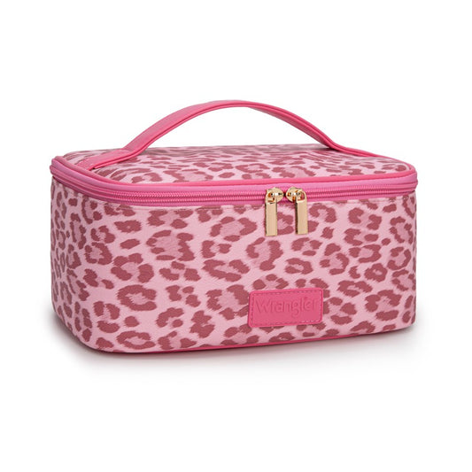Wrangler Leopard PU Makeup Bag