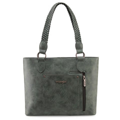 Wrangler Braided Detail Multi Pockets Concealed Carry Tote