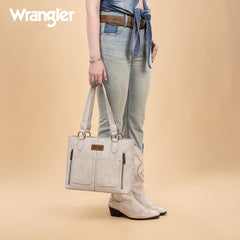 Wrangler Braided Detail Multi Pockets Concealed Carry Tote