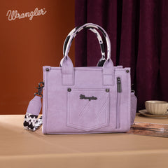 Wrangler Concealed Carry Leopard/Crocodile/Cow Pattern Tote/Crossbody Bag