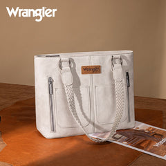 Wrangler Braided Detail Multi Pockets Concealed Carry Tote