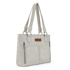 Wrangler Braided Detail Multi Pockets Concealed Carry Tote