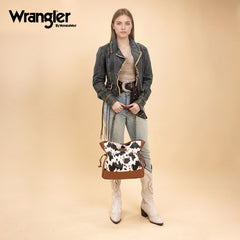 Wrangler Cow Print Chain Tote With Wallet Set