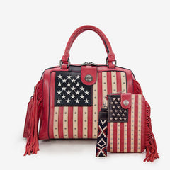 Montana West Liberty Doctor 3-Way Bag – Limited Edition Patriotic Fringe Handbag