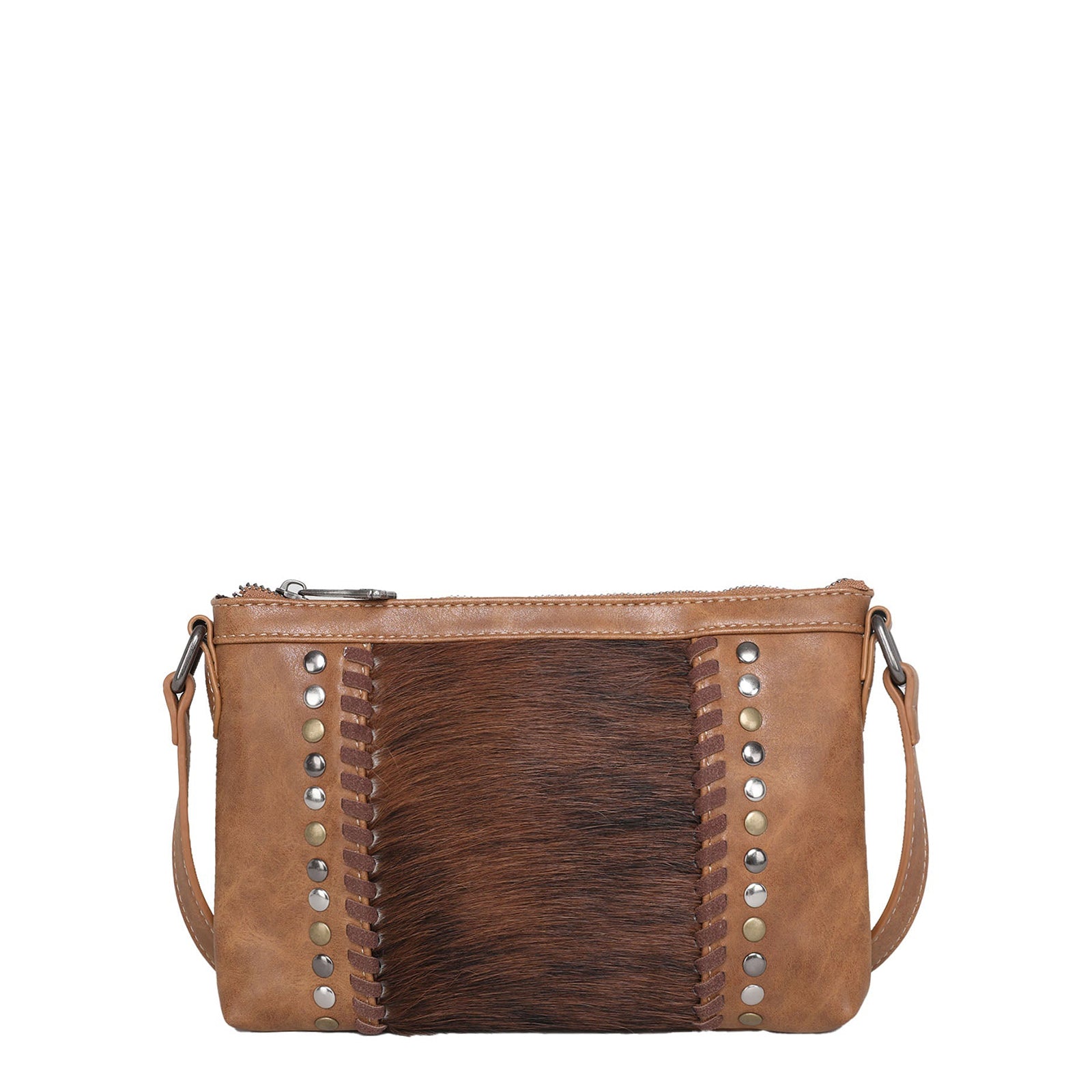 Trinity Ranch Hair-On Leather Collection Small Crossbody - Cowgirl Wear