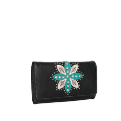 Rhinestone Floral Collection Western Wallet by American Bling - Cowgirl Wear