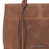 Montana West Genuine Leather Studs Collection Concealed Carry Tote - Cowgirl Wear