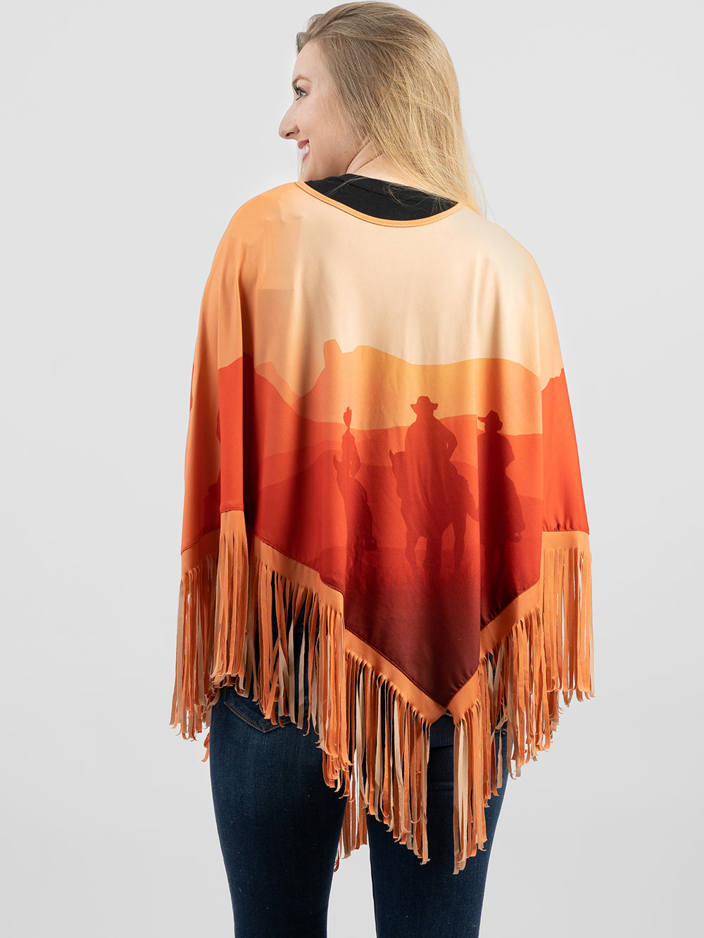 Montana West Rodeo Horse Collection Poncho - Cowgirl Wear