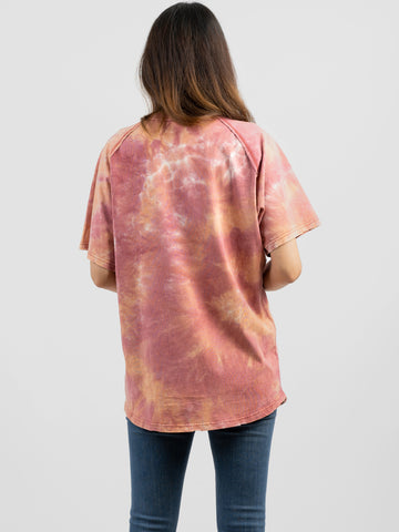 Women's Mineral Wash Horse and Skull Graphic Short Sleeve Tee - Cowgirl Wear
