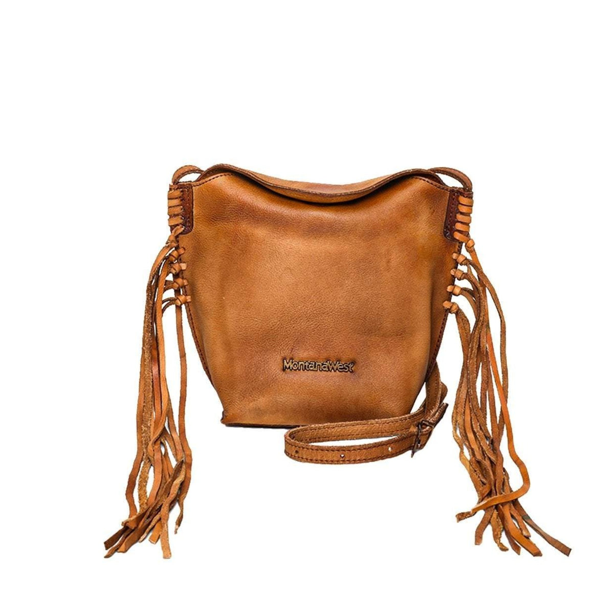 Montana West Genuine Leather Fringe Crossbody Bag - Cowgirl Wear