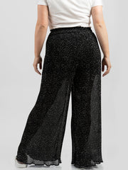 Plus Size Women Wide Leg Pliss Trousers - Cowgirl Wear