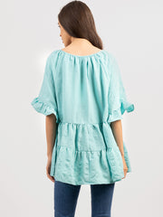 American Bling Women Crepe Fabric Blouse - Cowgirl Wear