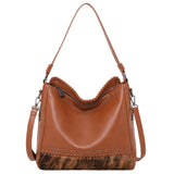 Trinity Ranch Purse Hair-On Leather Collection Dual Sided Concealed Carry Hobo/Crossbody Bag