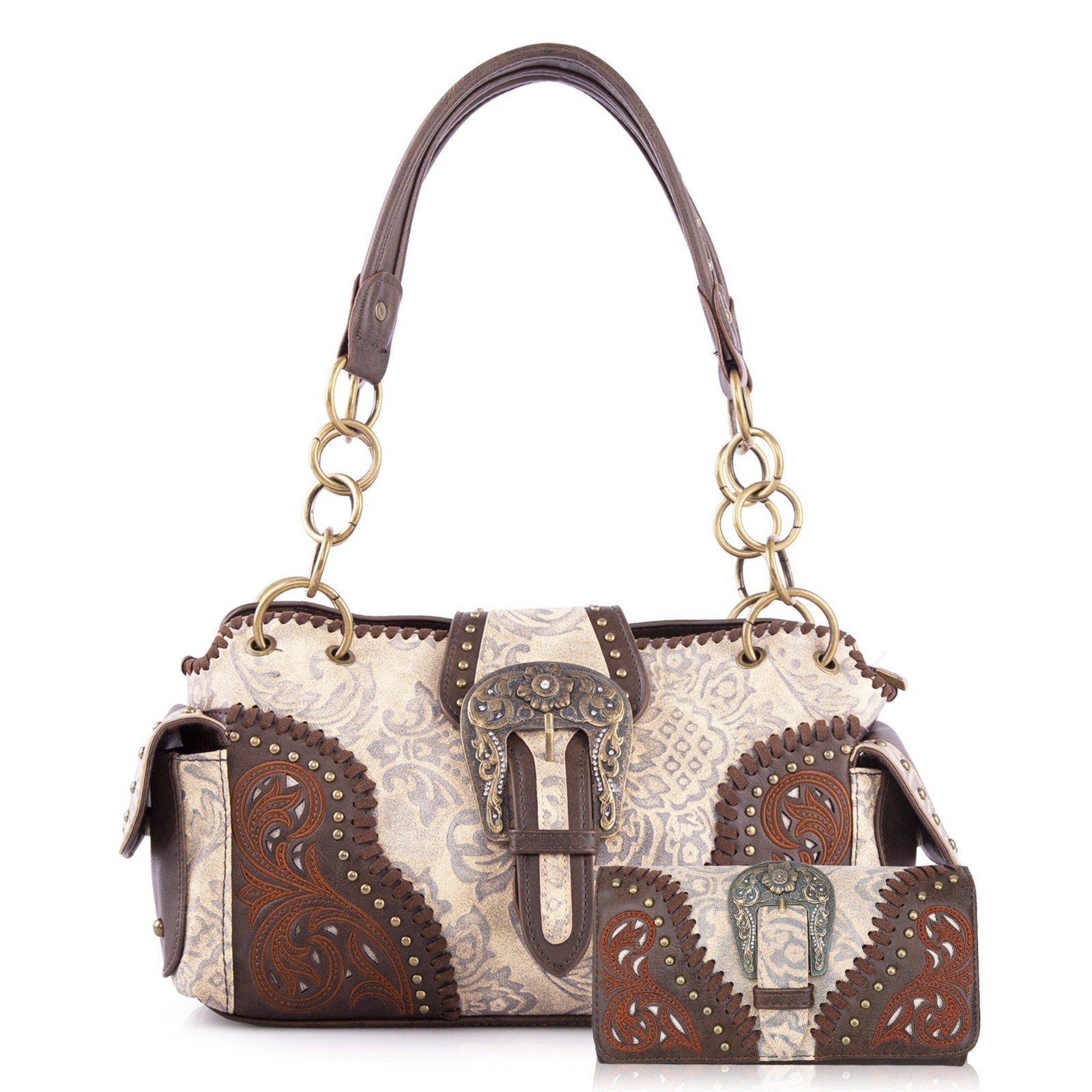 Western Style Rhinestone Concho Buckle Concealed Carry Purse Women Shoulder  Bag | Texas West