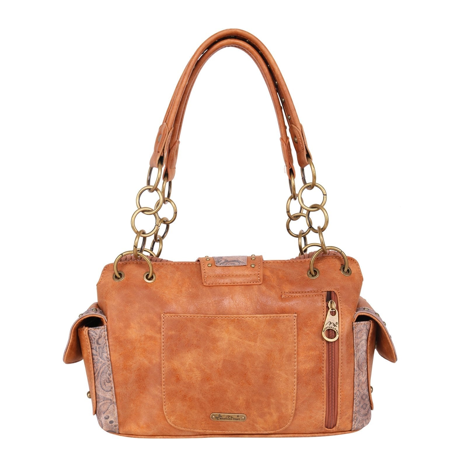 Montana West Fringe Concho Studs Concealed Carry Tote