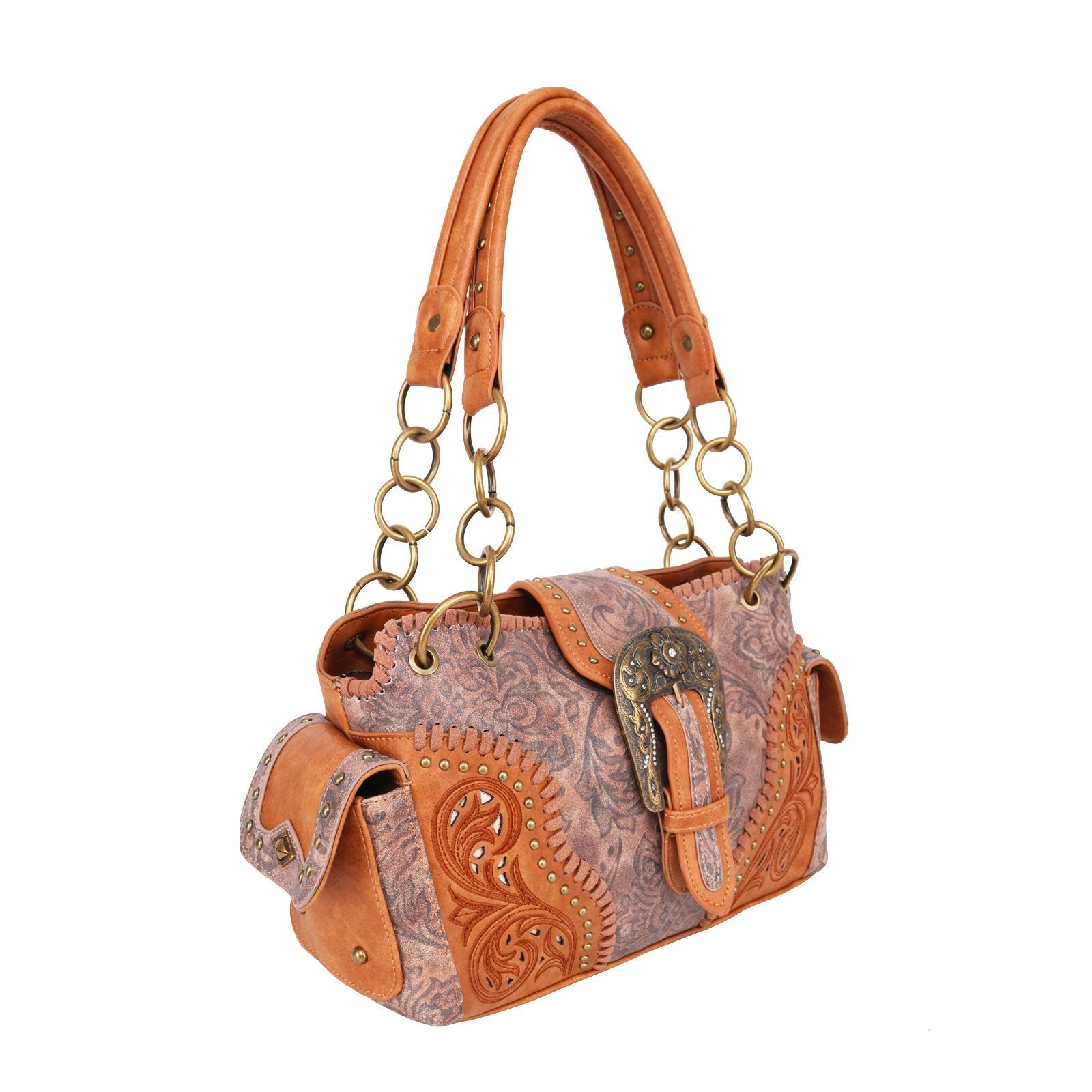 Montana West Buckle Collection Concealed Carry Women's Satchel and Wallet Set - Cowgirl Wear