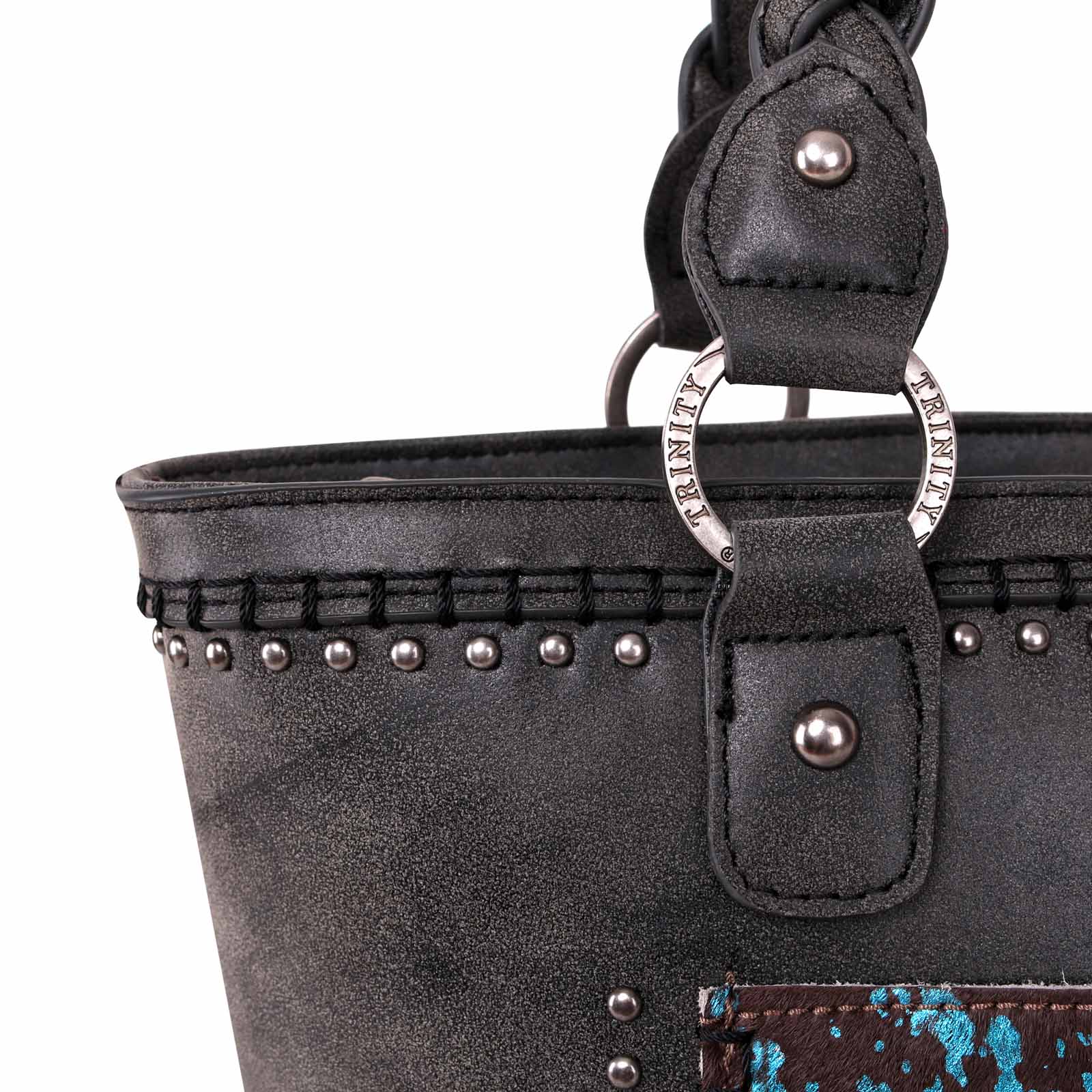 Trinity Ranch Hair-On Leathe Collection Concealed Carry Tote - Cowgirl Wear