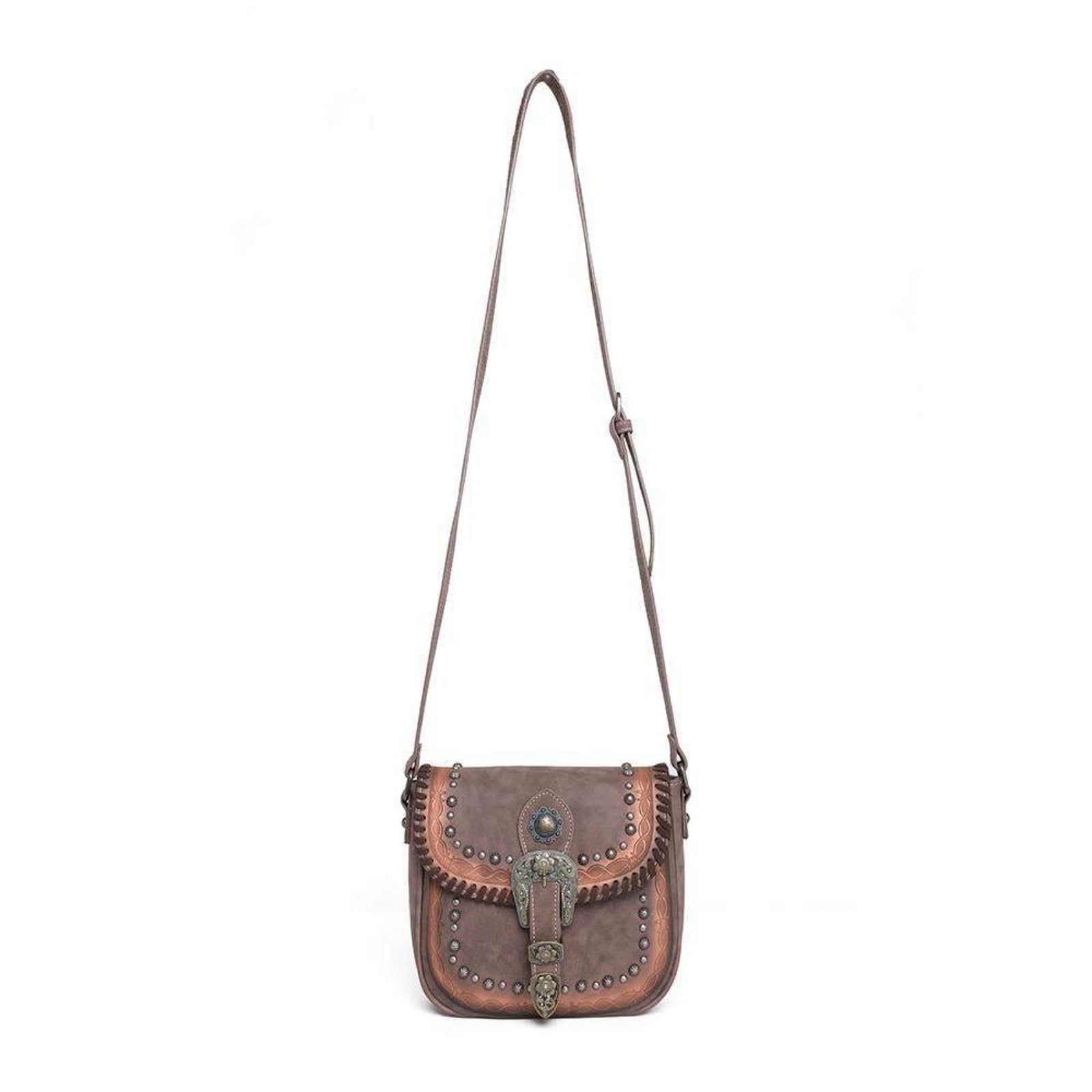 Montana West Purse PU Leather Embroidered Buckle Crossbody - Cowgirl Wear