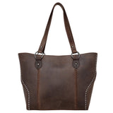 Montana West Genuine Leather Concealed Carry Tote Handbag For Women