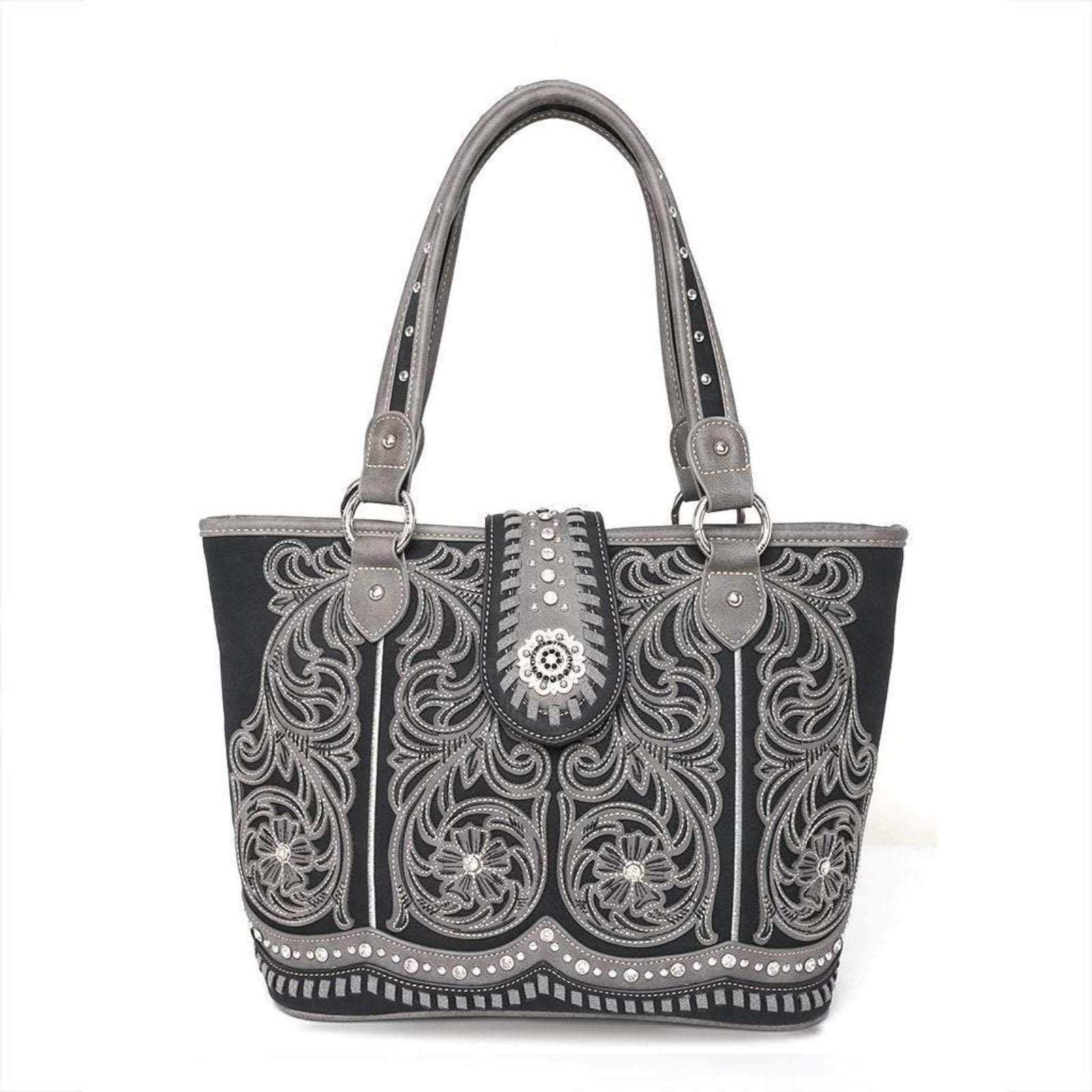 Montana West Embroidered Collection Concealed Carry Western Tote For Women - Cowgirl Wear