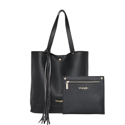 Wrangler Purse Big Tote with Detachable Zipper Clutch - Cowgirl Wear