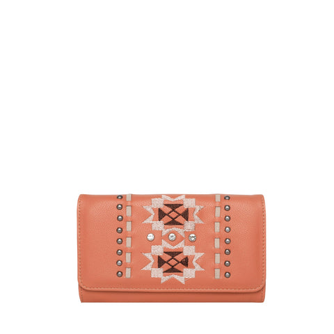 Studed & Rhinestones Aztec Collection Western Wallet by American Bling - Cowgirl Wear