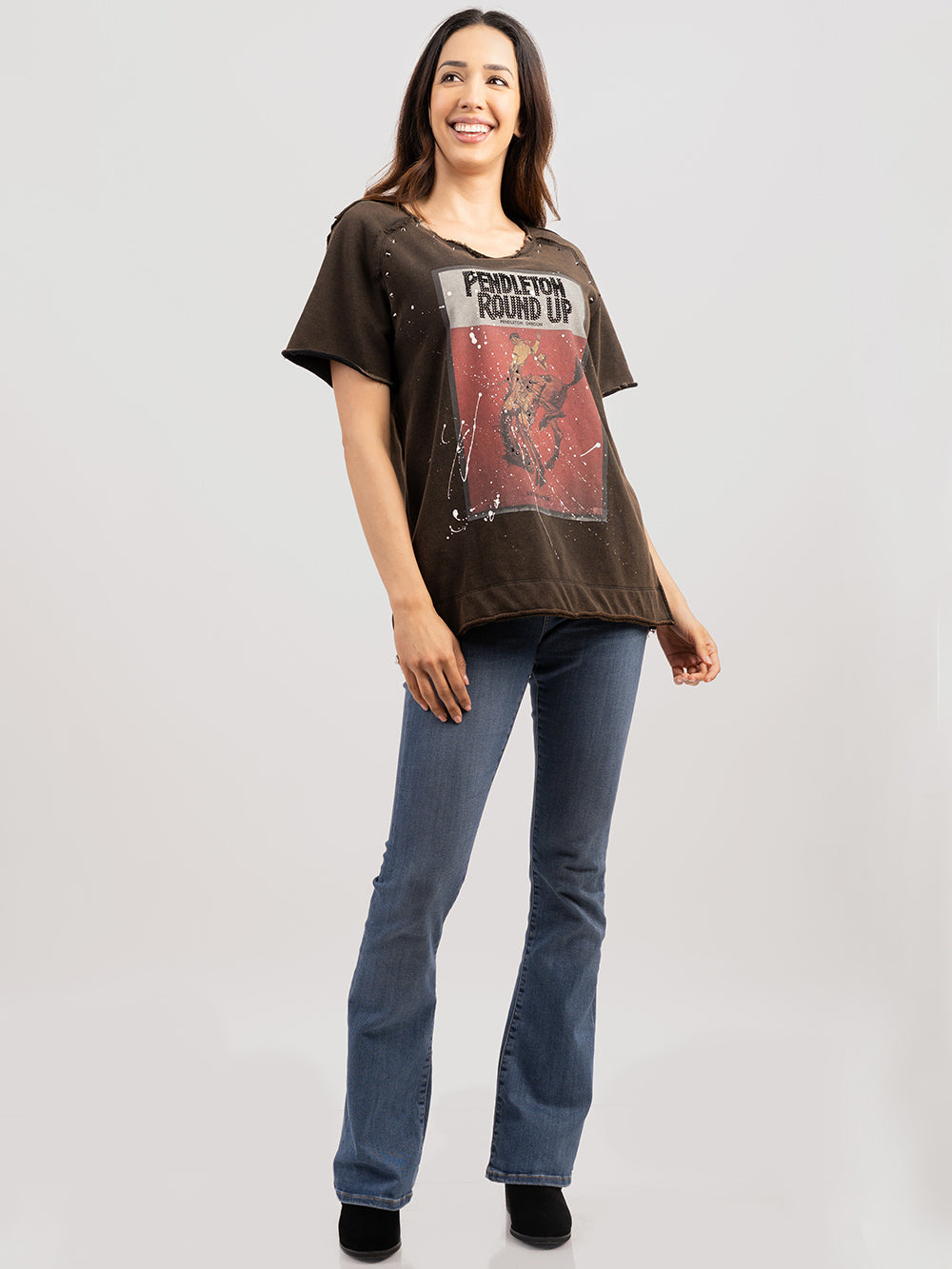 Women's Mineral Wash 'Pendleton Round Up' Graphic Tee - Cowgirl Wear