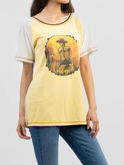 Women's Mineral Wash “Cowgirl” Graphic Short Sleeve Tee - Cowgirl Wear