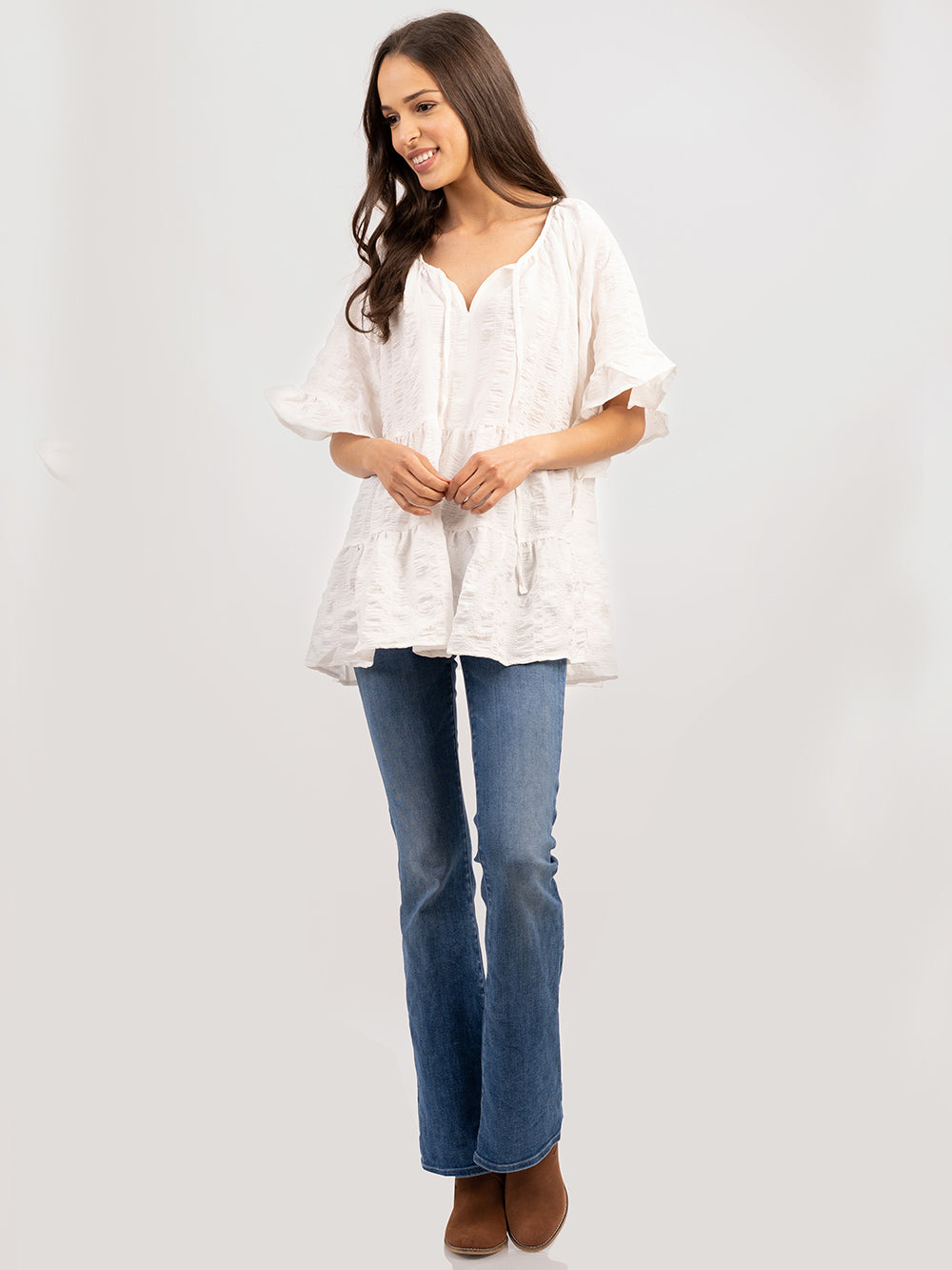 American Bling Women Crepe Fabric Blouse - Cowgirl Wear
