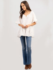 American Bling Women Crepe Fabric Blouse - Cowgirl Wear