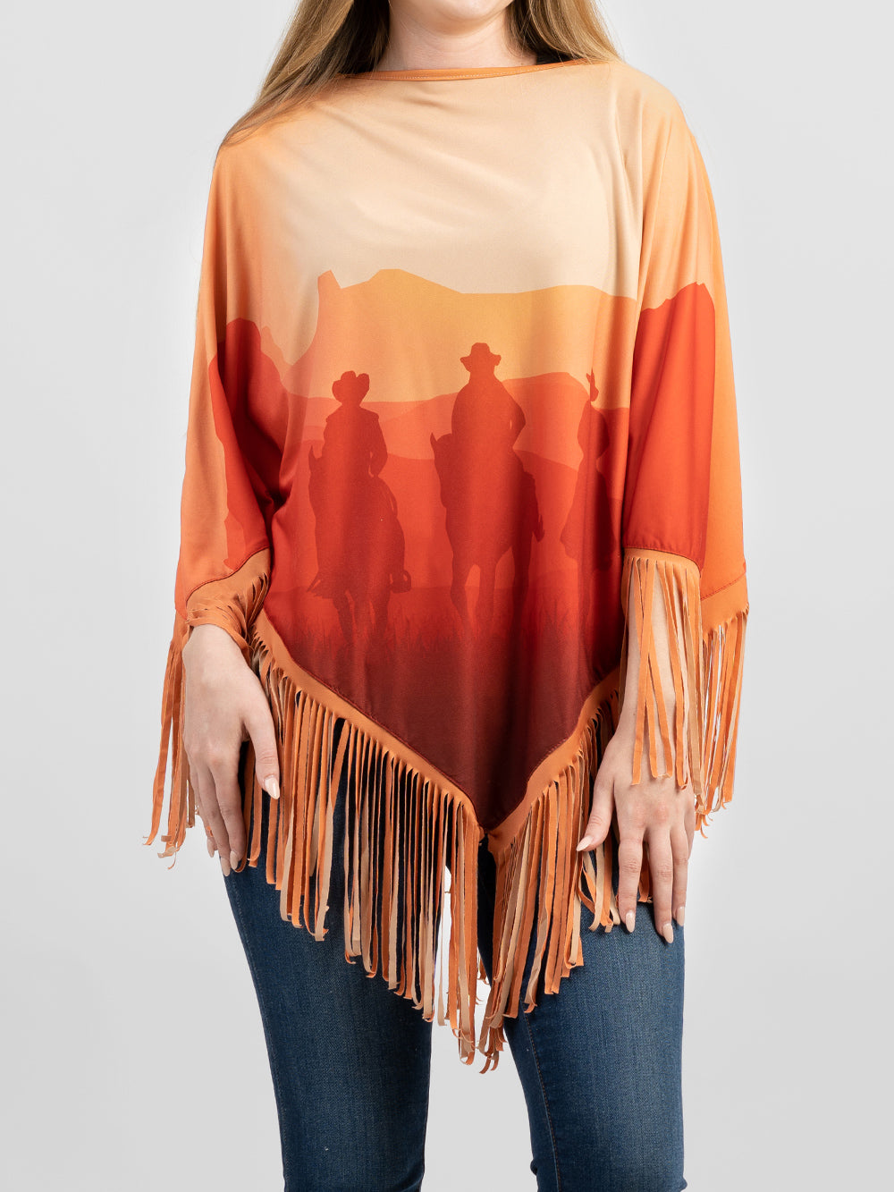 Montana West Rodeo Horse Collection Poncho - Cowgirl Wear