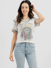 Women's Mineral Wash “Tribe” Graphic Short Sleeve Tee - Cowgirl Wear