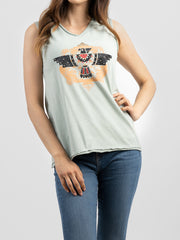 Women's Mineral Wash Wild Soul Graphic Sleeveless Tee - Cowgirl Wear