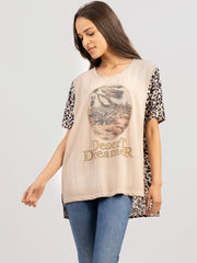 Women's Mineral Wash “Desert Dreamer” Graphic Short Sleeve Tee - Cowgirl Wear