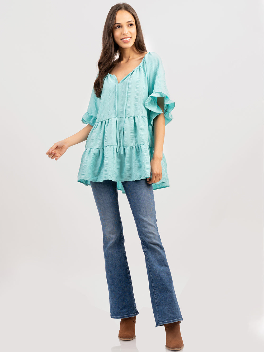 American Bling Women Crepe Fabric Blouse - Cowgirl Wear