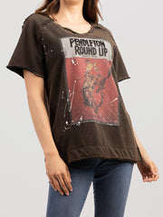 Women's Mineral Wash 'Pendleton Round Up' Graphic Tee - Cowgirl Wear