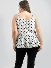 Plus Size Women Dotted Smock Layered Cami - Cowgirl Wear