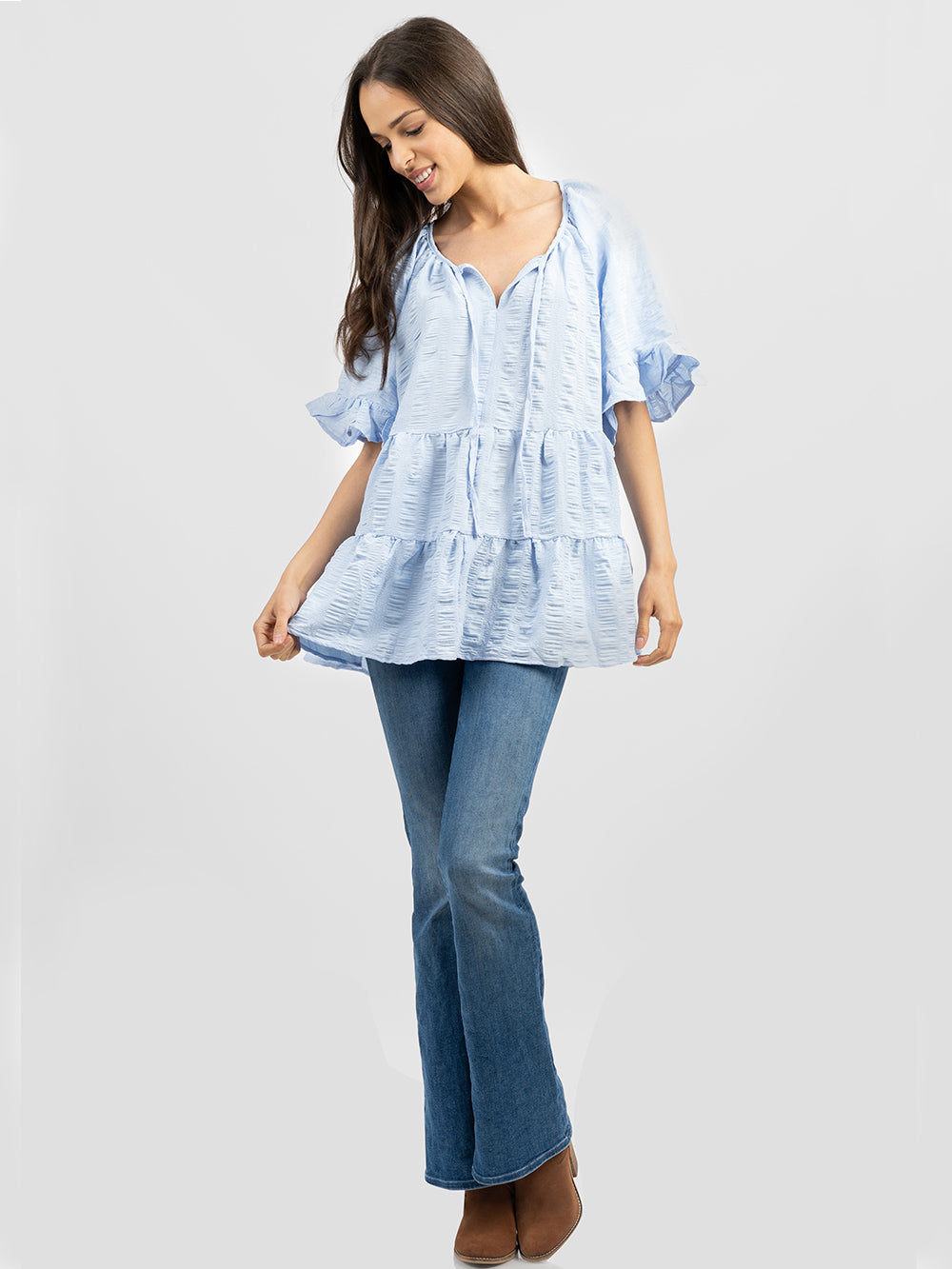 American Bling Women Crepe Fabric Blouse - Cowgirl Wear