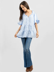 American Bling Women Crepe Fabric Blouse - Cowgirl Wear