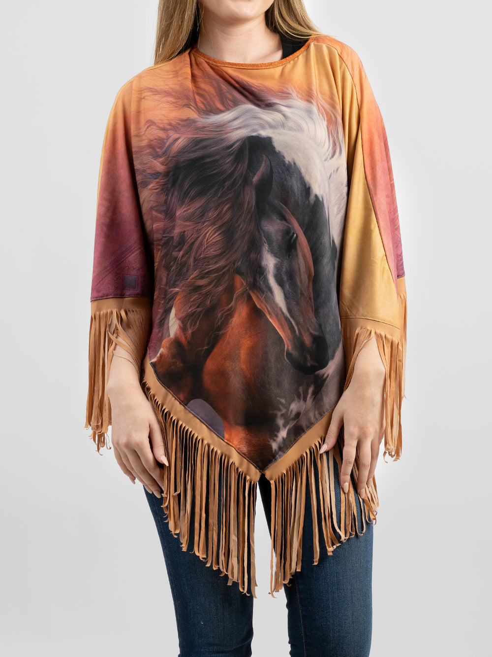 Montana West Horse Collection Poncho - Cowgirl Wear