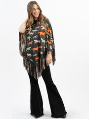 Montana West Horse Collection Poncho - Cowgirl Wear