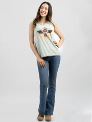 Women's Mineral Wash Wild Soul Graphic Sleeveless Tee - Cowgirl Wear