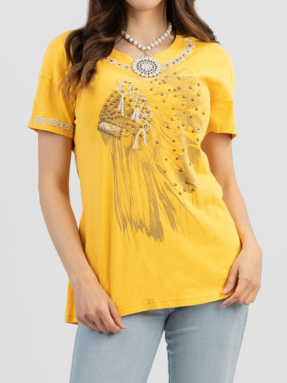 Women's Mineral Wash “Tribe” Short Sleeve Tee - Cowgirl Wear