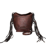 Montana West Genuine Leather Fringe Crossbody Bag