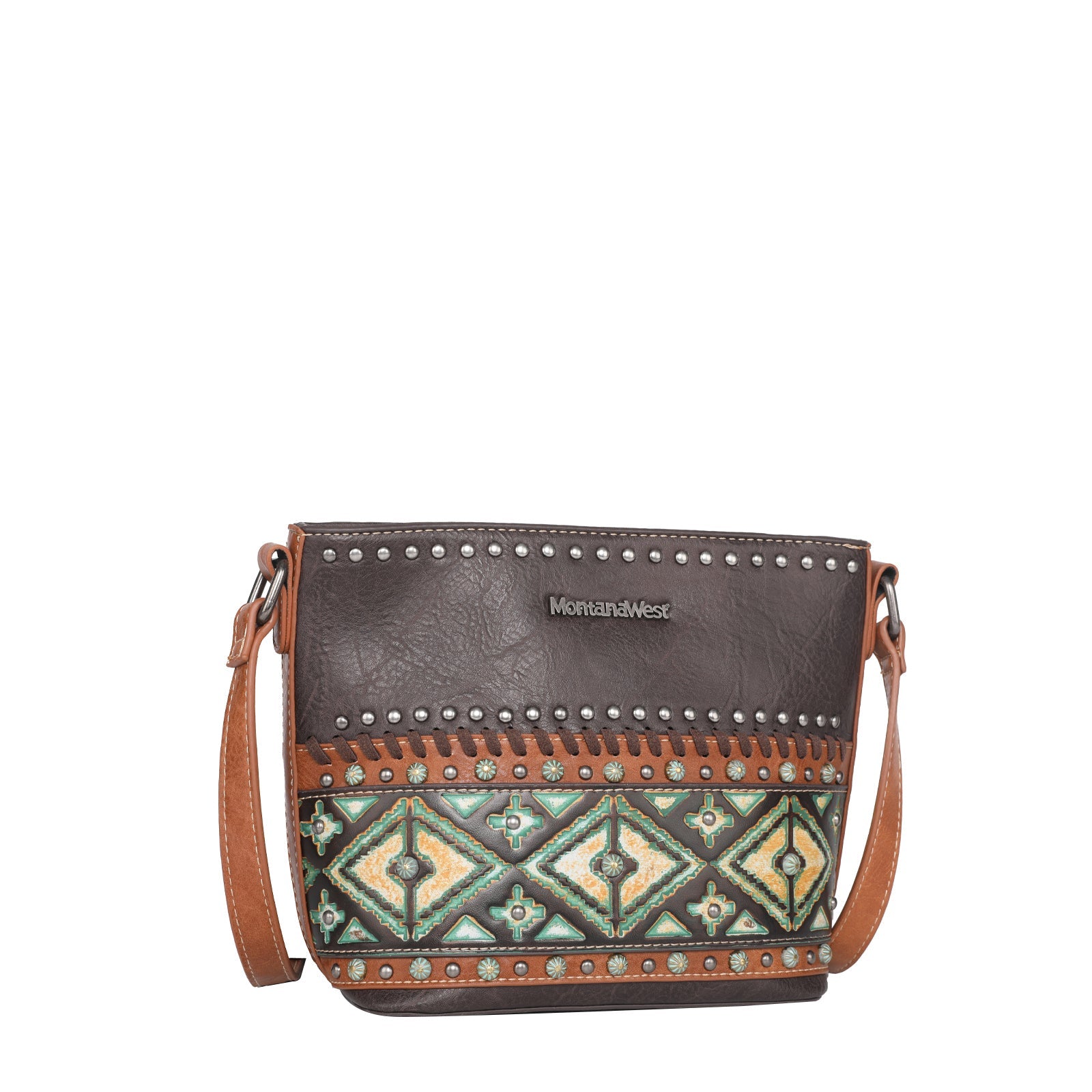 Montana West Aztec Tooled Collection Crossbody Bag - Cowgirl Wear