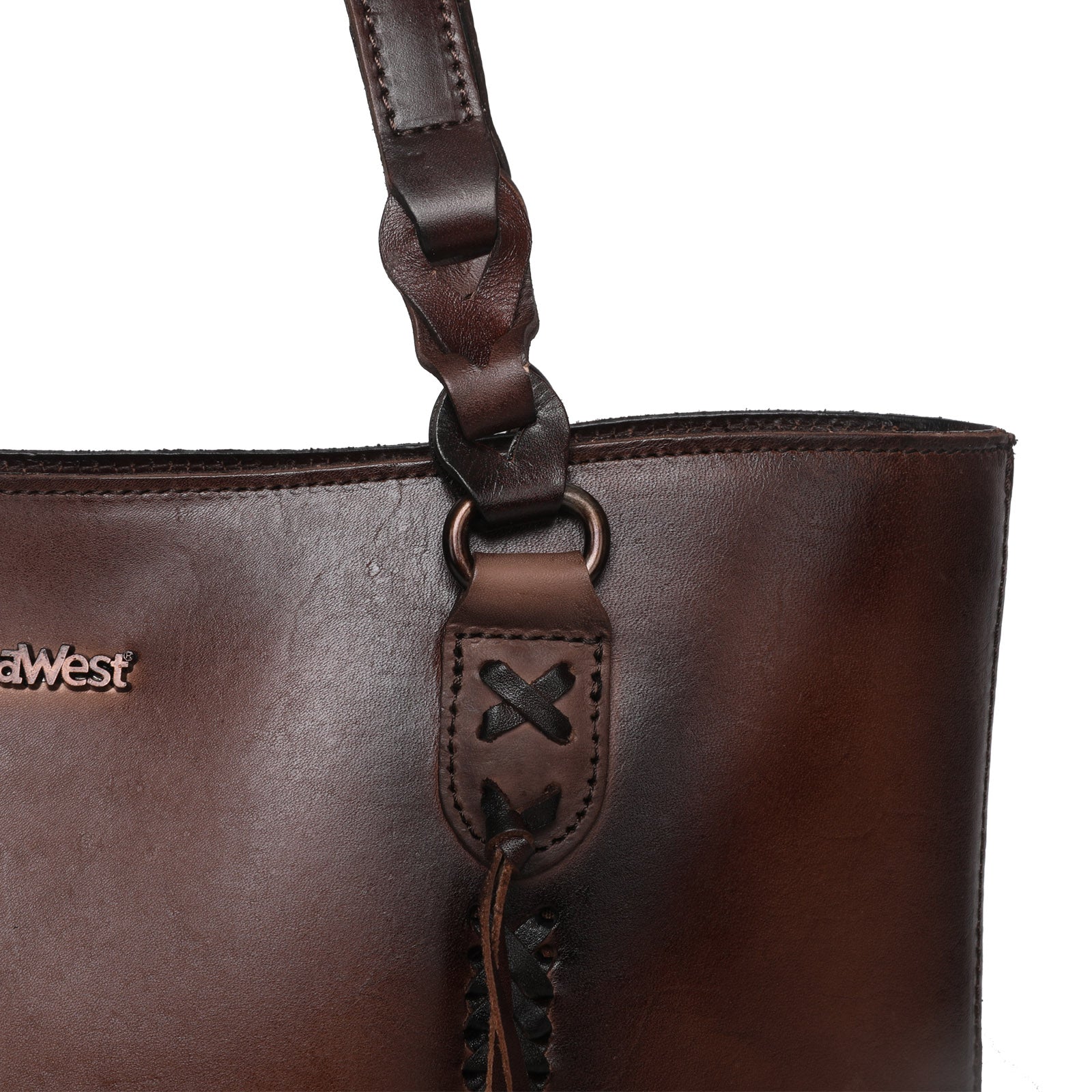 Montana West Hand Painted Genuine Leather Collection Concealed Carry Tote - Cowgirl Wear
