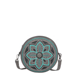 Montana West Floral Embroidered Collection Crossbody Circle Bag