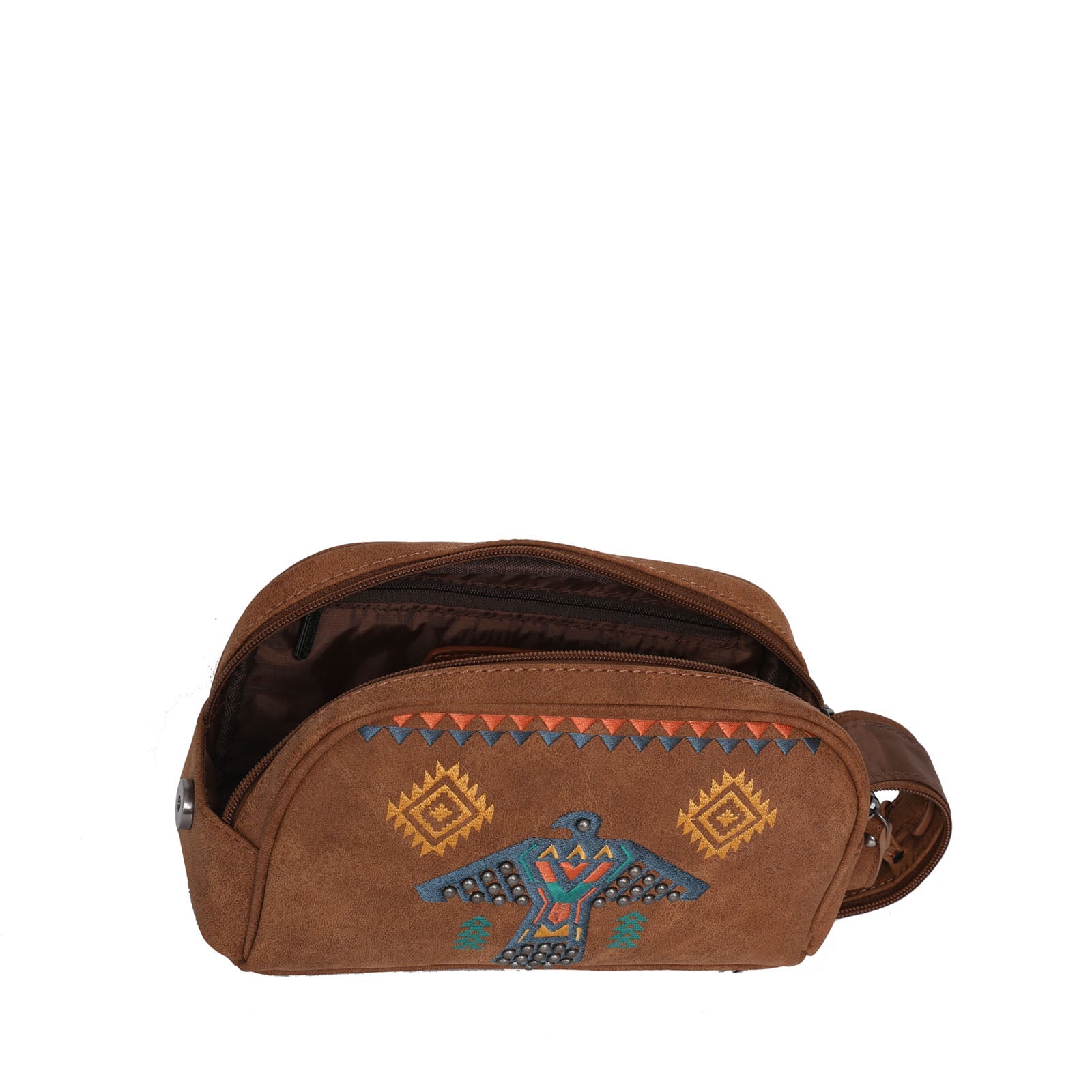 Wrangler Embroidered Aztec Eagle Fringe Collection Travel Pouch - Cowgirl Wear